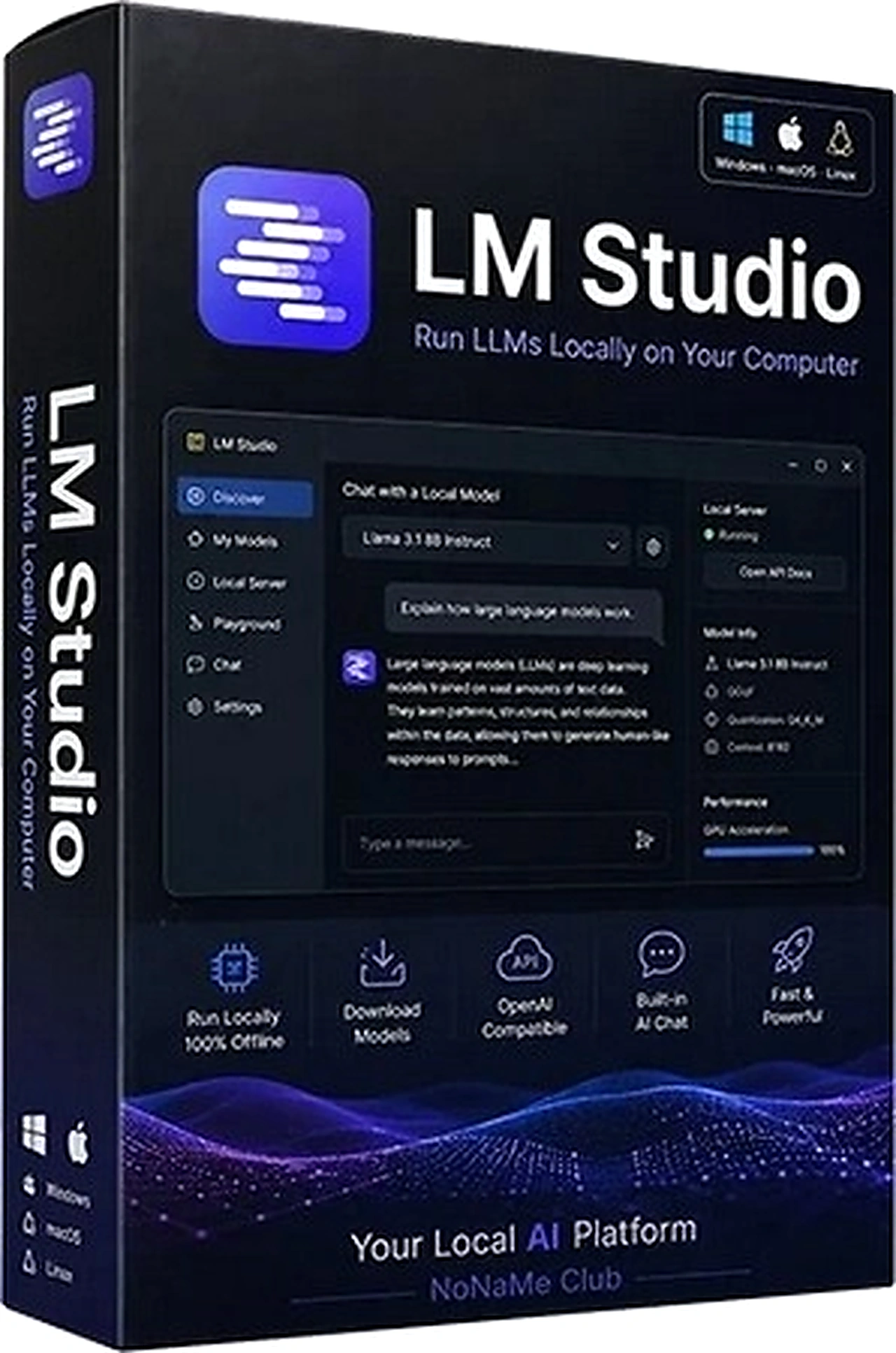 ИИ на компьютере LM Studio 0.4.20 Build 1